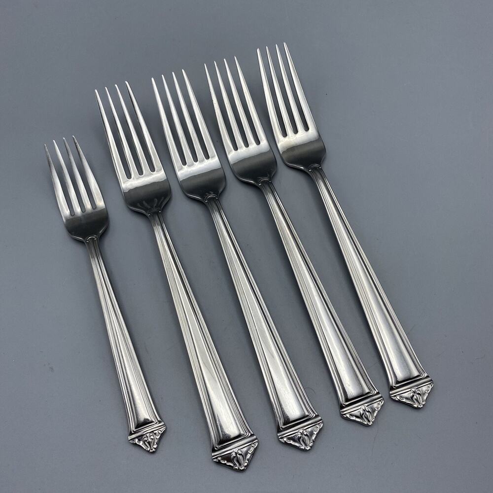 Sabatier LOUVRE Stainless Flatware 5pcs Dinner Forks Salad‎ Replacement